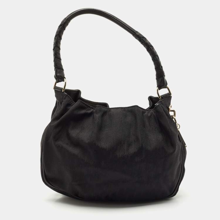 Pre Owned Dior Black Diorissimo Nylon Lovely Hobo