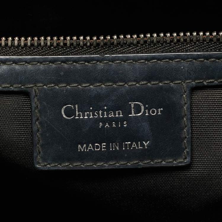 Pre Owned Dior Black Cannage Patent Leather Large Soft Lady Dior Shopping Tote