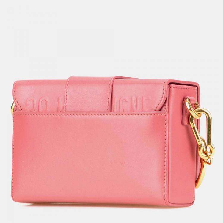 Pre Owned Dior Pink Micro Smooth Calfskin 30 Montaigne Flap