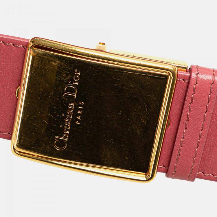 Pre Owned Dior Pink Micro Smooth Calfskin 30 Montaigne Flap