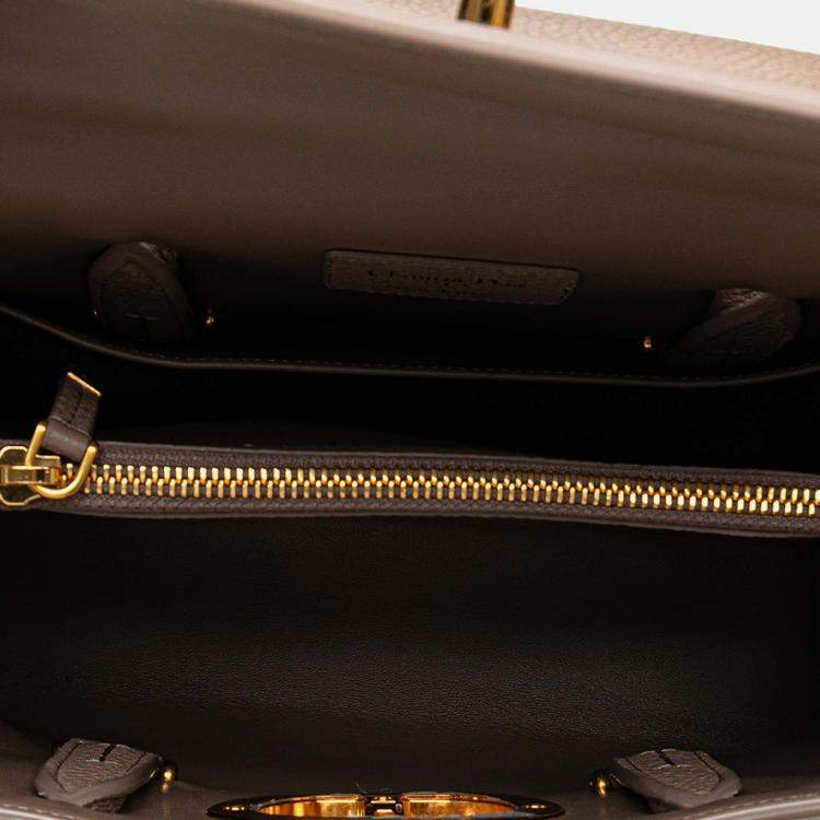 Pre Owned Dior Beige Medium Grained Calfskin Saint Honore Bag