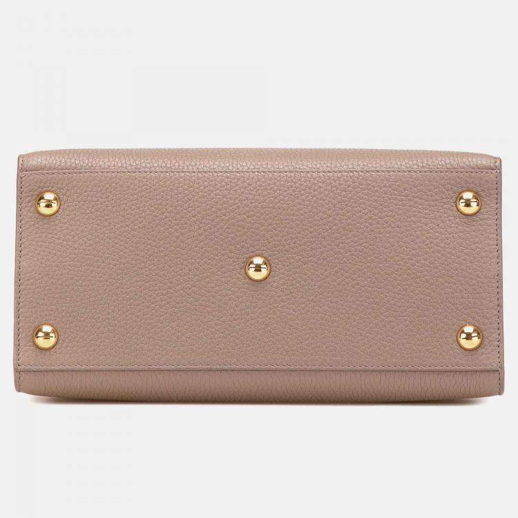 Pre Owned Dior Beige Medium Grained Calfskin Saint Honore Bag