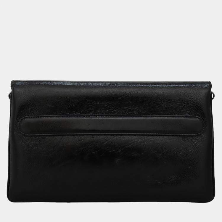 Pre Owned Dior Medium DiorDouble Chain Black Crossbody Bag