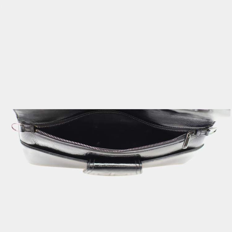 Pre Owned Dior Medium DiorDouble Chain Black Crossbody Bag