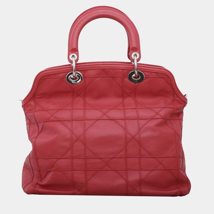 Pre Owned Dior Granville Red Tote Bag