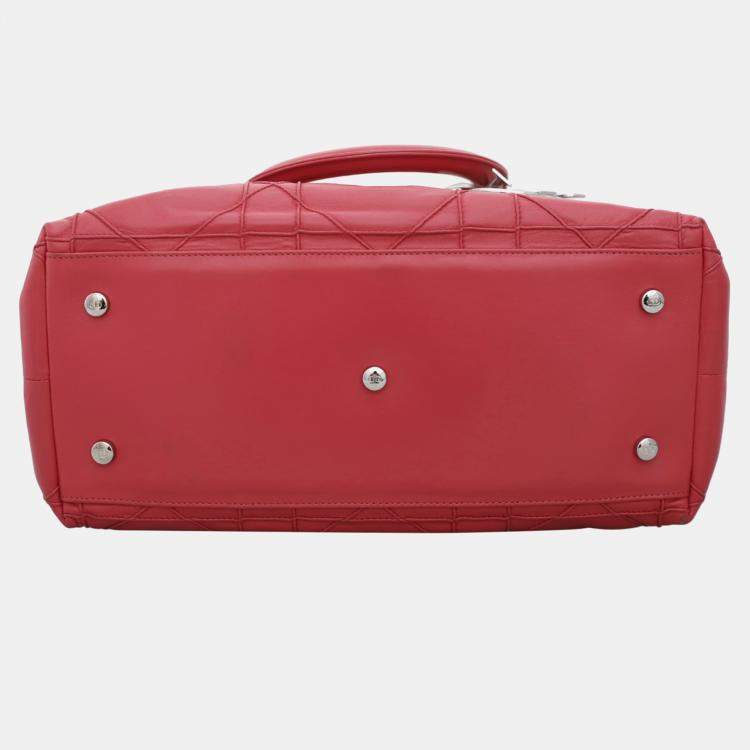 Pre Owned Dior Granville Red Tote Bag