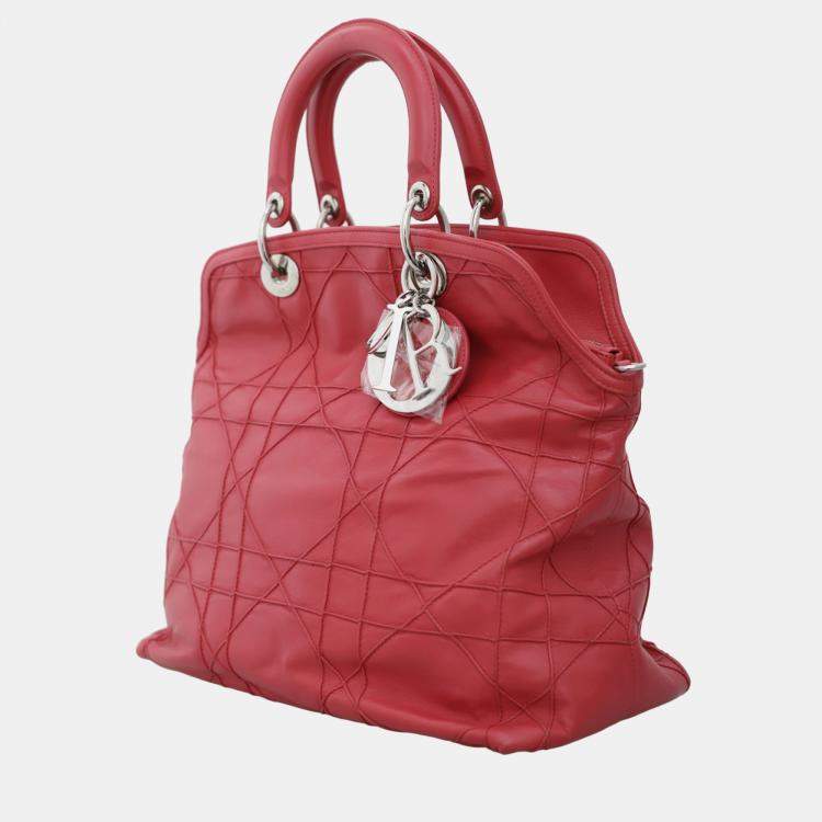 Pre Owned Dior Granville Red Tote Bag