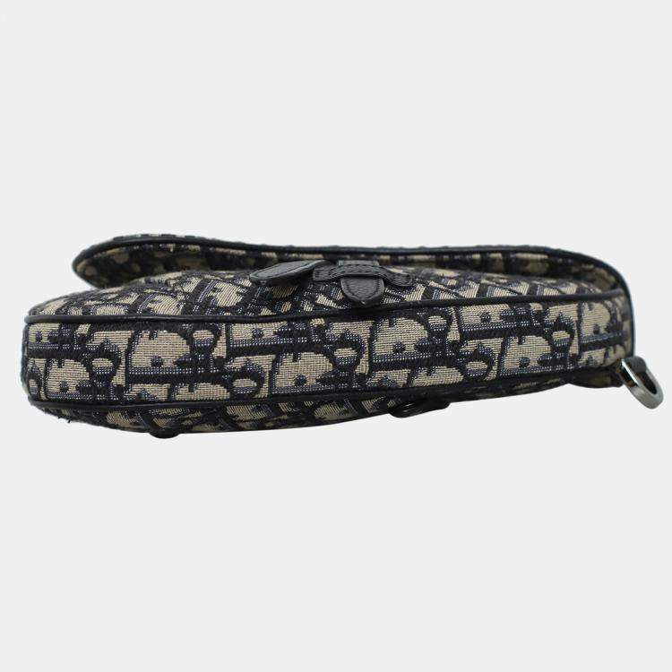 Pre Owned Dior Oblique Mini Saddle Bag