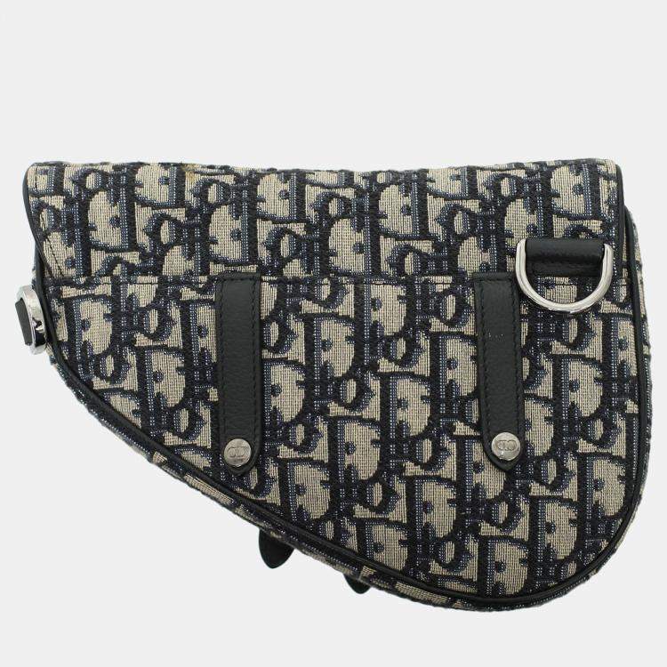Pre Owned Dior Oblique Mini Saddle Bag