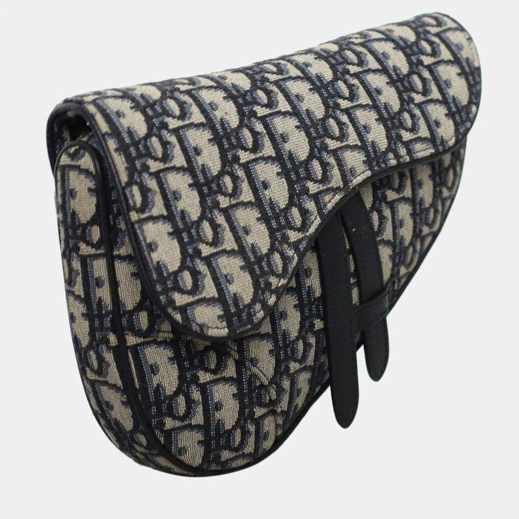 Pre Owned Dior Oblique Mini Saddle Bag