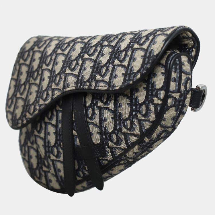 Pre Owned Dior Oblique Mini Saddle Bag