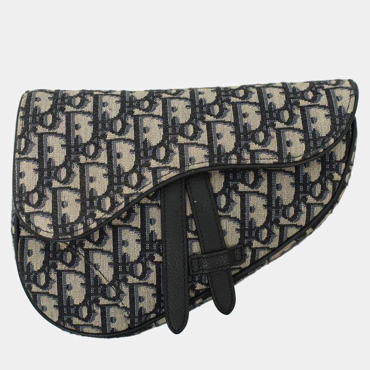 Pre Owned Dior Oblique Mini Saddle Bag