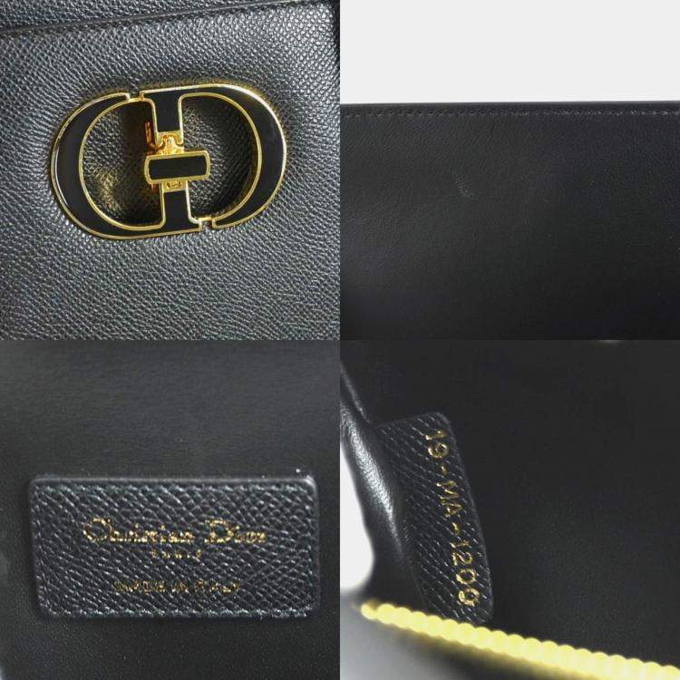 Pre Owned Dior St Honore Black Leather Shoulder Bag