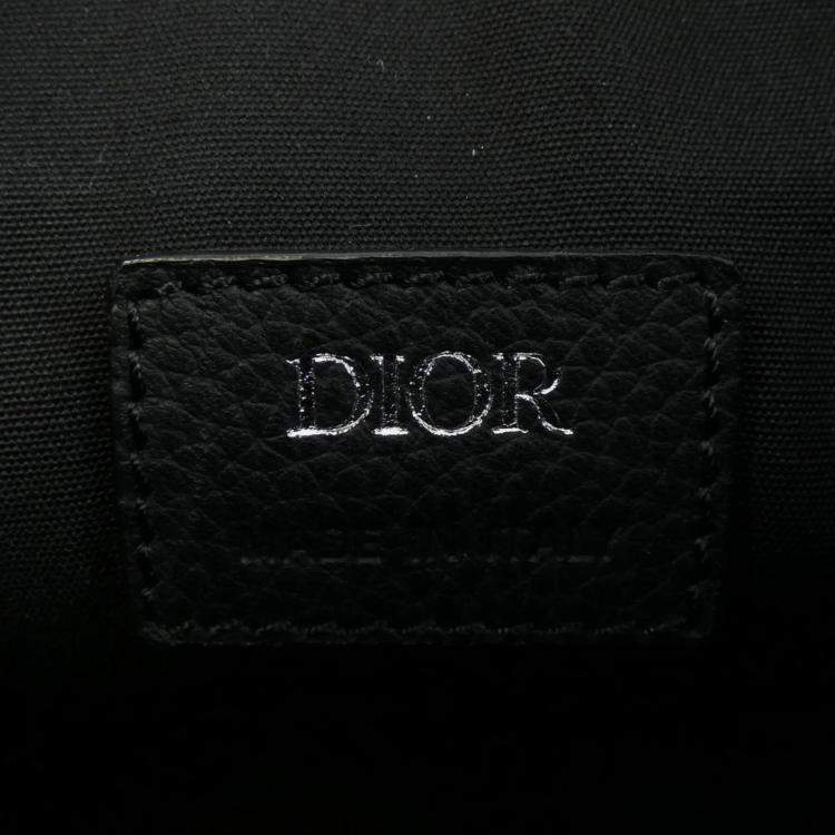 Pre Owned Christian Dior Saddle Black Leather Handbag