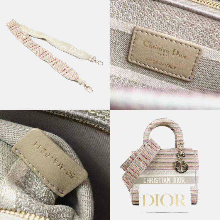 Pre Owned Dior Lady D-Lite Multicolour Canvas Tote Bag