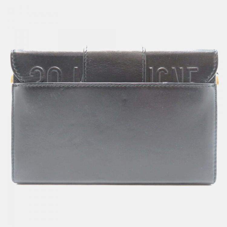Pre Owned Dior 30 Montaigne Black Calfskin Shoulder Bag