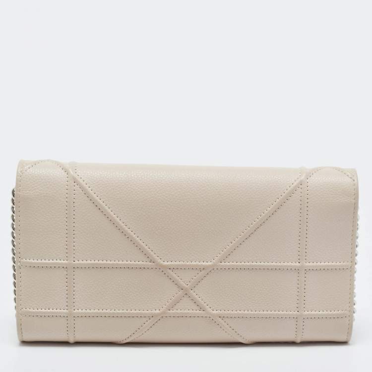 Pre Owned Dior Pink Leather Diorama Wallet on Chain