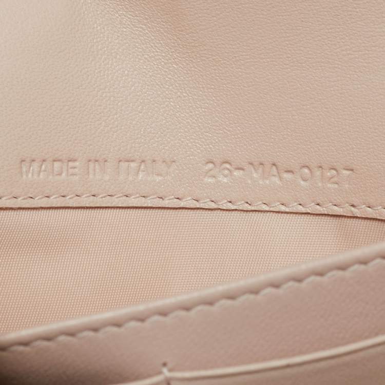 Pre Owned Dior Pink Leather Diorama Wallet on Chain