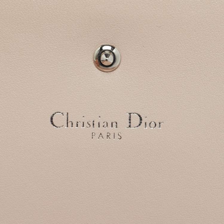Pre Owned Dior Pink Leather Diorama Wallet on Chain