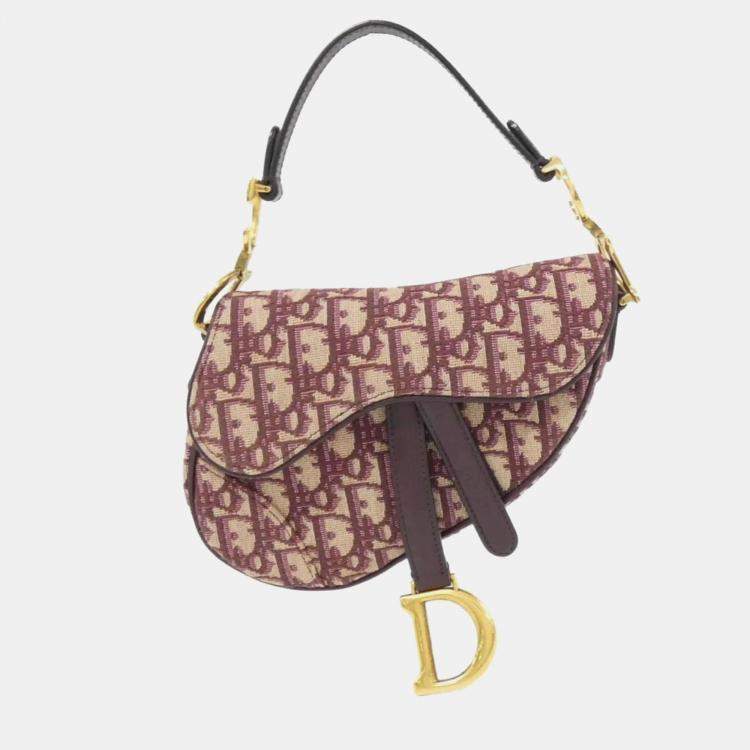 Pre Owned Christian Dior Saddle Dior Oblique Handbag
