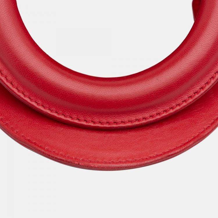 Pre Owned Dior Red Small Lambskin Cannage My ABCDior Lady Dior