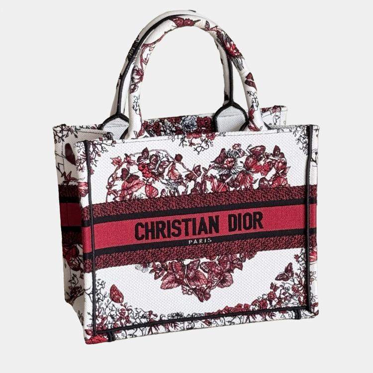 Pre Owned Dior Book Tote Small Pink Canvas Tote Bag