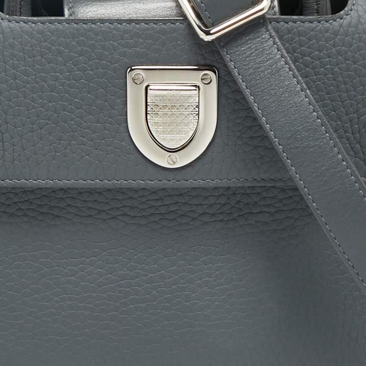 Pre Owned Dior Grey Leather Mini Diorever Top Handle Bag