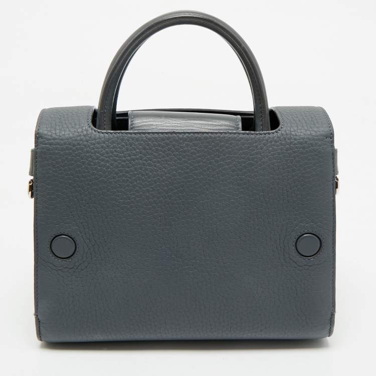 Pre Owned Dior Grey Leather Mini Diorever Top Handle Bag