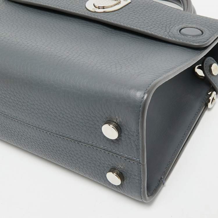 Pre Owned Dior Grey Leather Mini Diorever Top Handle Bag