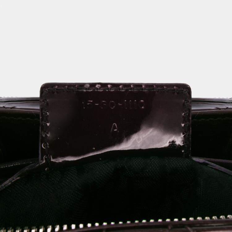 Pre Owned Dior Lady Dior Large Purple Patent Cannage Leather Bag