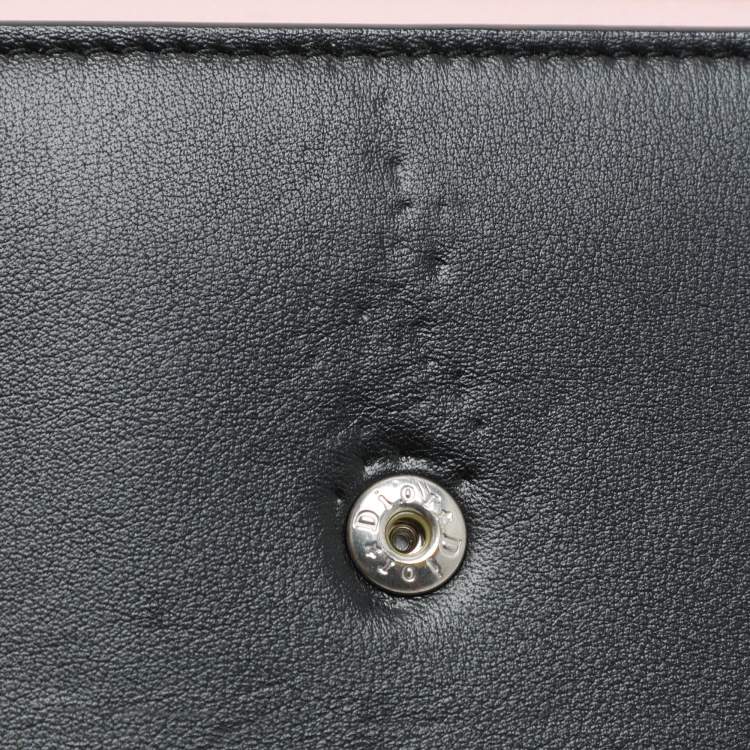 مملوكة مسبقًا Dior Black/Pink Leather Addict Rendez-Vous Clutch Bag