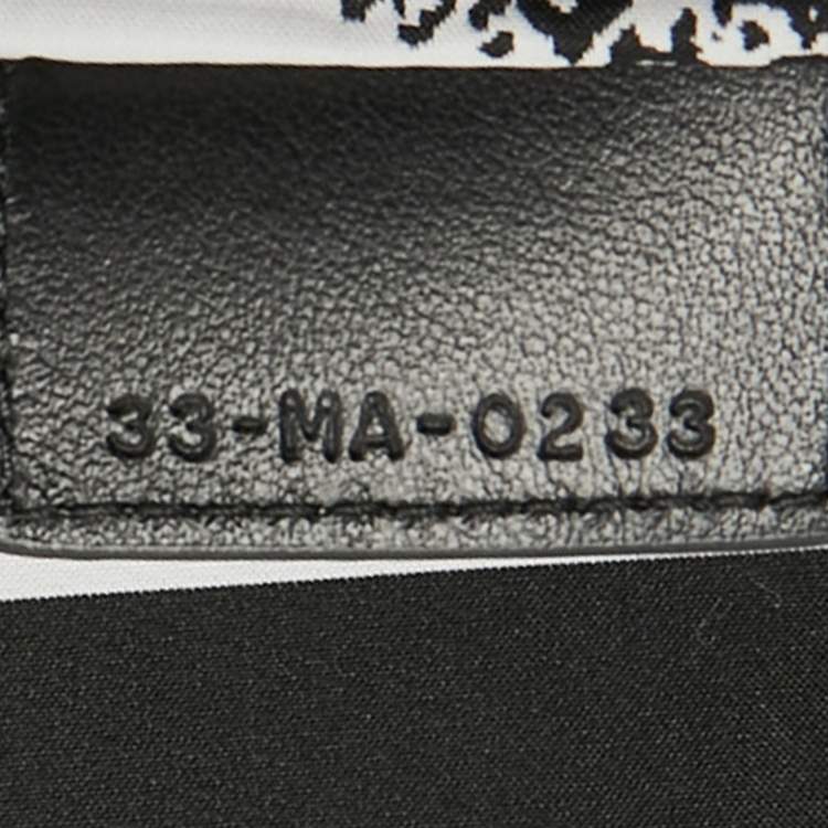 Pre Owned Dior Black/White Plan De Paris Nylon Diortravel Pouch