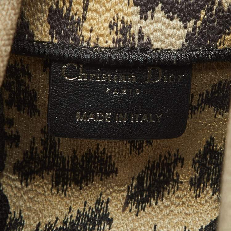 Pre Owned Dior Beige/Black Leopard Print Canvas Diorcamp Bag