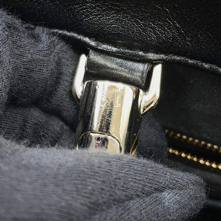 Pre Owned Dior Essential Small Black Leather Tote Bag