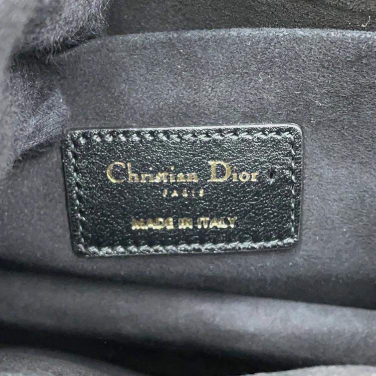 Pre Owned Dior Essential Small Black Leather Tote Bag