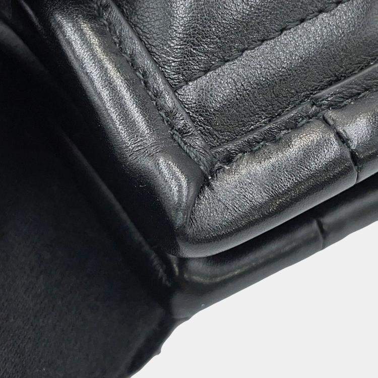 Pre Owned Dior Essential Small Black Leather Tote Bag