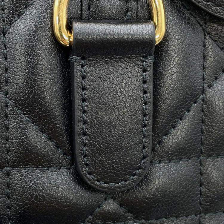 Pre Owned Dior Groove 20 Small Black Calf Leather Shoulder Bag