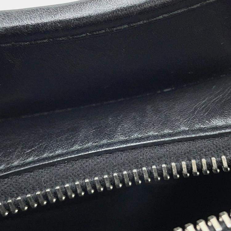 Pre Owned Dior Cannage Messenger Blackm1022Ppcd Coating Canvas