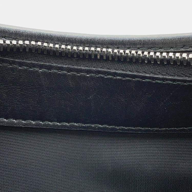 Pre Owned Dior Cannage Messenger Blackm1022Ppcd Coating Canvas