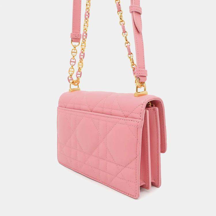 Pre Owned Dior Miss Caro Pink Leather Chain Shoulder Bag