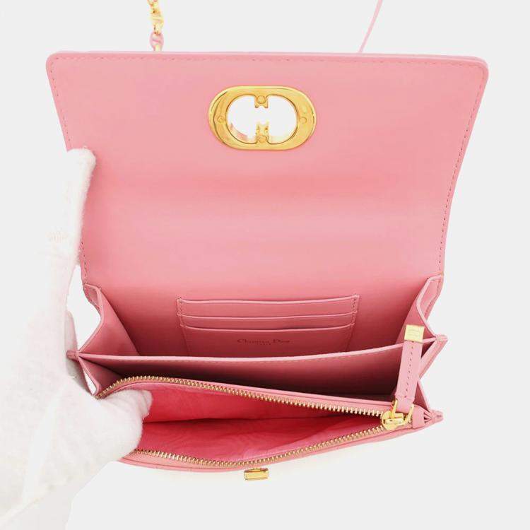 Pre Owned Dior Miss Caro Pink Leather Chain Shoulder Bag