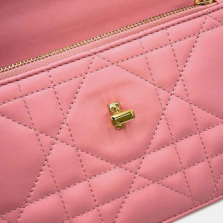 Pre Owned Dior Miss Caro Pink Leather Chain Shoulder Bag