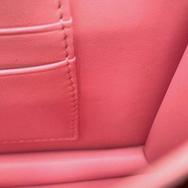 Pre Owned Dior Miss Caro Pink Leather Chain Shoulder Bag