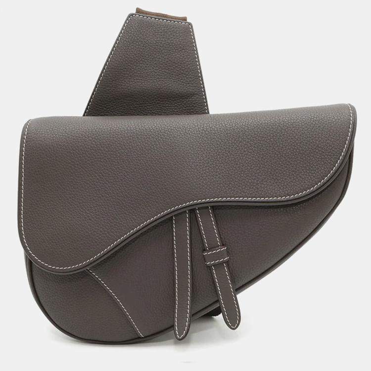 Pre Owned Dior Saddle Bag Dark Brown1Adpo093Ykk Leather