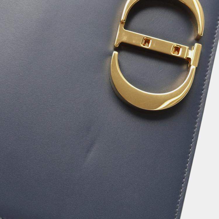 Pre Owned Dior Blue Leather 30 Montaigne Flap