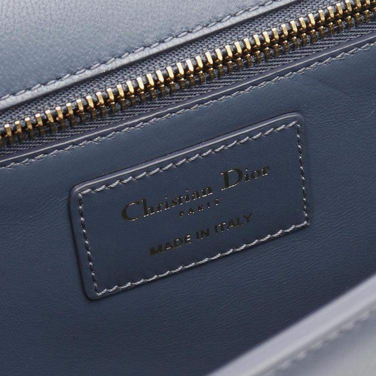 Pre Owned Dior Blue Leather 30 Montaigne Flap