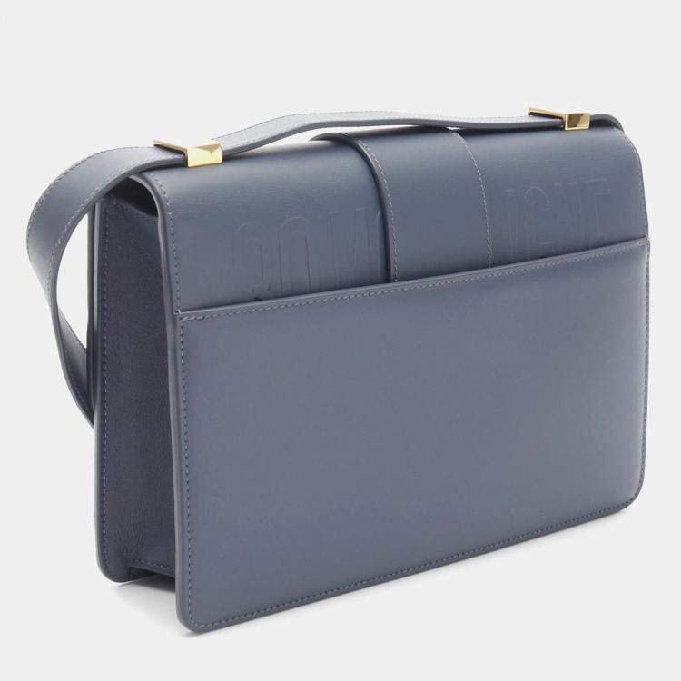 Pre Owned Dior Blue Leather 30 Montaigne Flap
