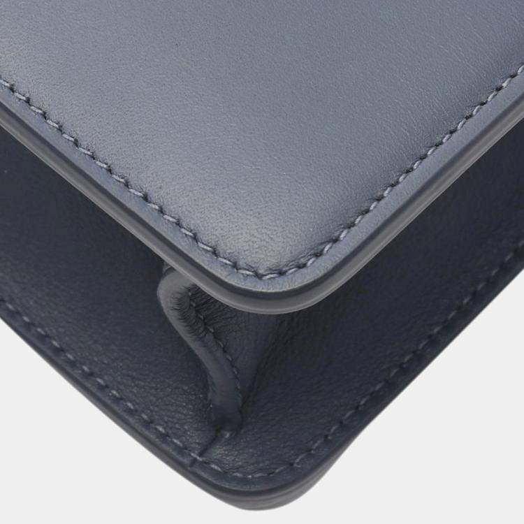 Pre Owned Dior Blue Leather 30 Montaigne Flap