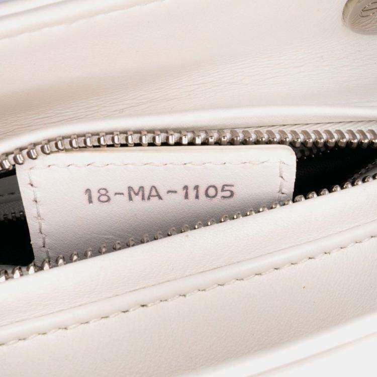 Pre Owned Dior White Medium Lambskin Paradise Lady Dior