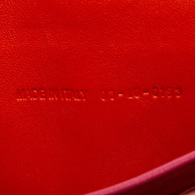 Pre Owned Dior Orange Cannage Leather Small Miss Dior Flap Bag